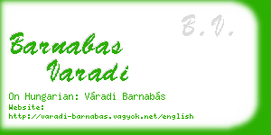 barnabas varadi business card